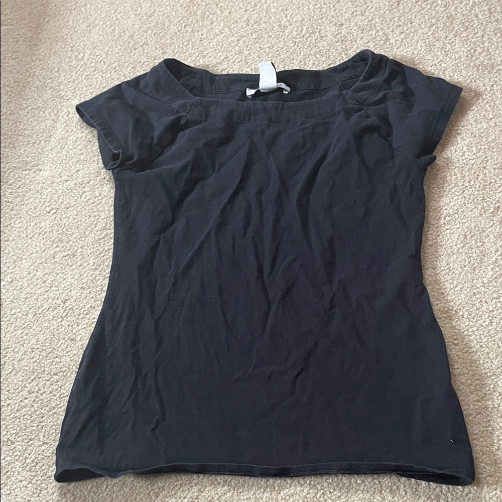 White House Black Market Short Sleeve Black Tee